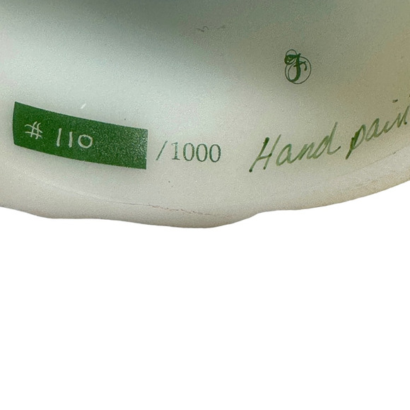 Vintage Fenton Santa Figurine Glass Limited 1000 Signed Amy Slack Blue Rare - Picture 7 of 9